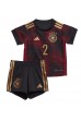 Tyskland Antonio Rudiger #2 Babyklær Borte Fotballdrakt til barn VM 2022 Korte ermer (+ Korte bukser)